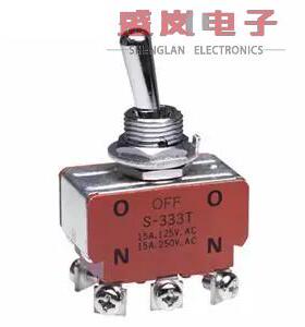 原装正品S333T[拨动 DPDT ON-OFF-ON TOGGL SCREW LUG]