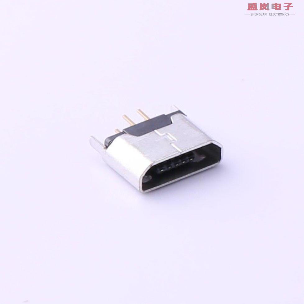 原装正品 180°ZB[Micro-B 母座 直插 平口 1 Female 5