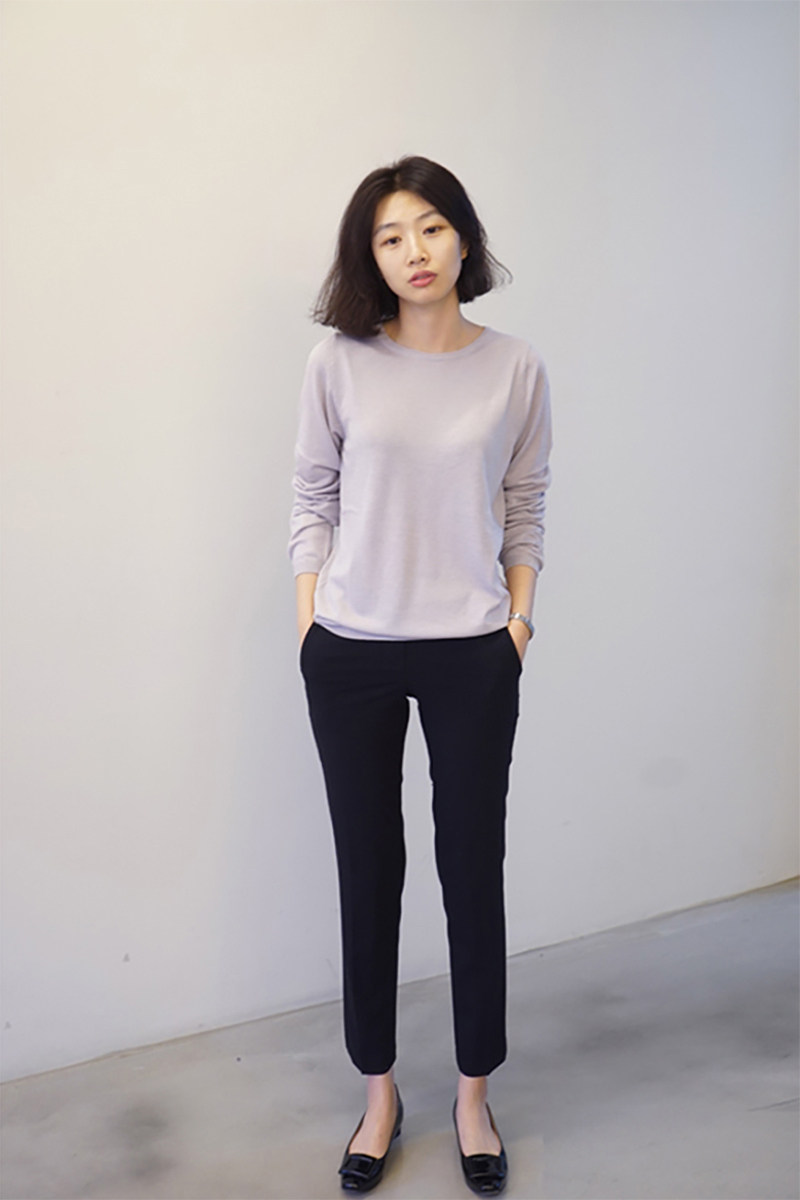 通勤OL工作裤女九分小个子休闲西裤修身显瘦松紧腰西装裤烟管裤薄