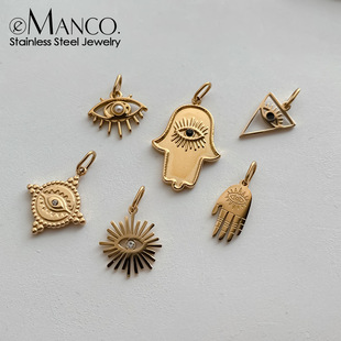 eManco恶魔之眼带吊环个性 吊坠挂件手链项链耳环手工diy材料饰品