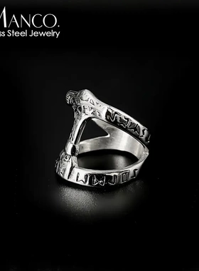 eManco欧美复古时尚个性男不锈钢