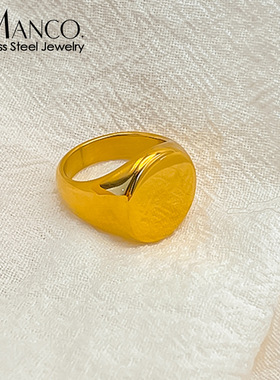 eManco时尚气质几何戒指欧美