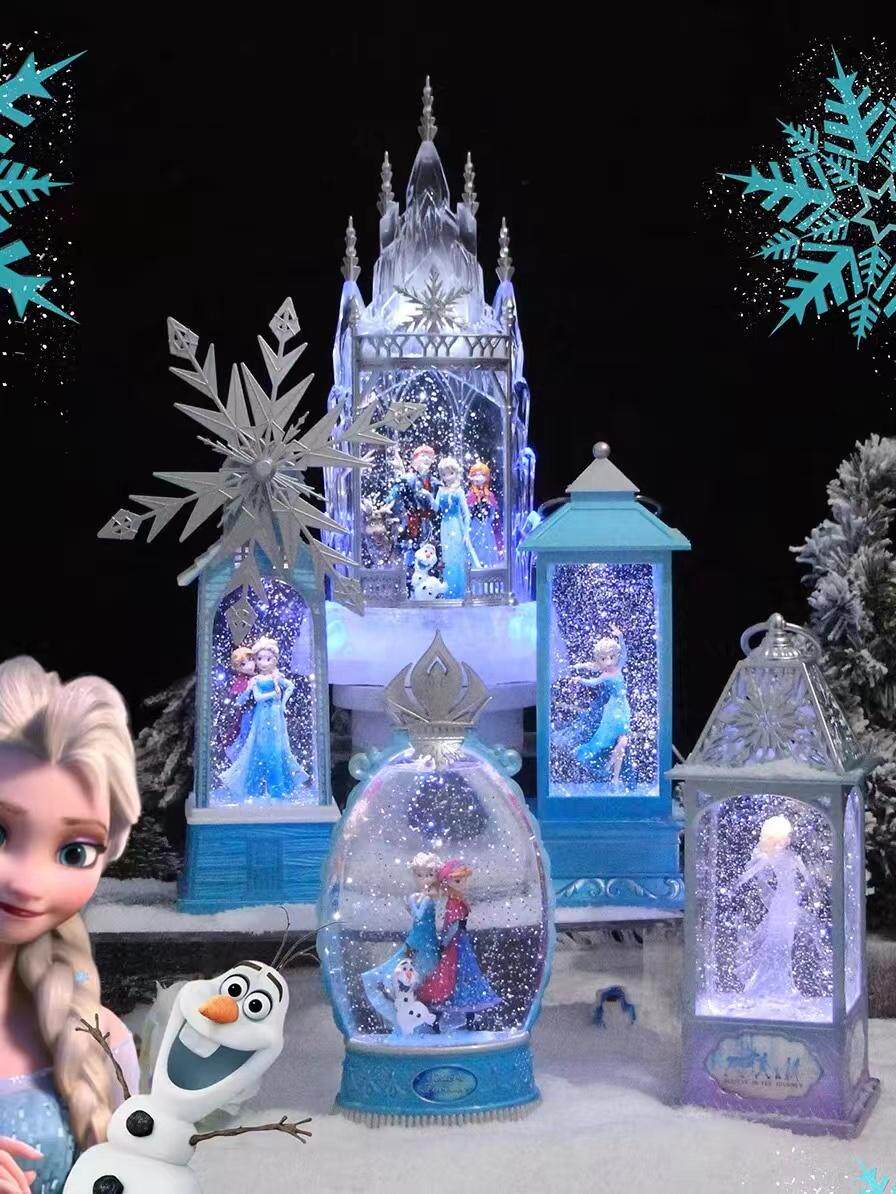 공주 엘사 뮤직 박스 디즈니 냉동 엘사 크리스탈 볼 어린이 소녀 생일 선물 뮤직 박스