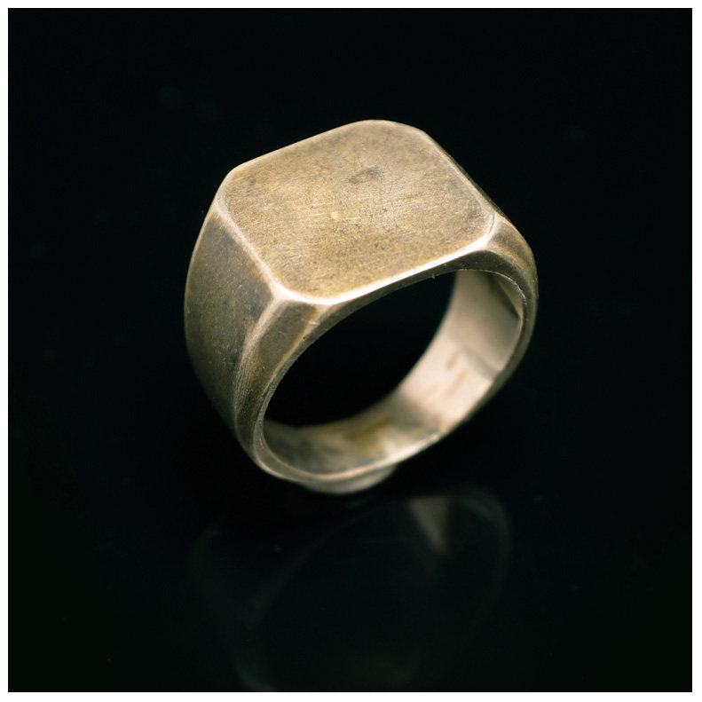 手工锻造 复古玄铁戒指  s925纯银戒指