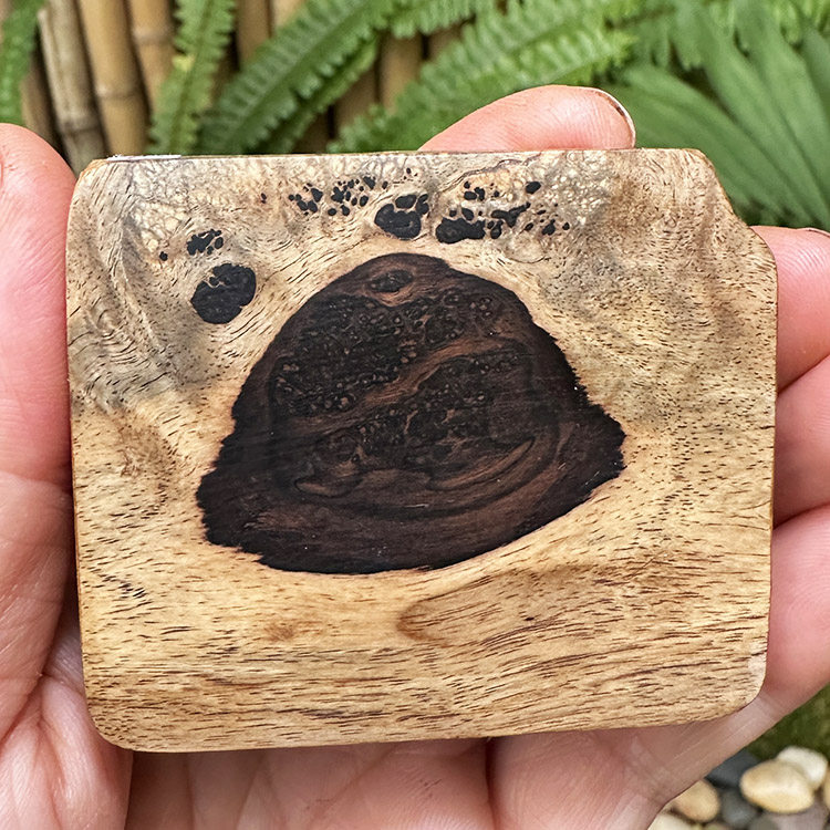 紫光檀瘤疤瘿木把玩件家居摆件