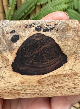 紫光檀瘤疤瘿木把玩件家居摆件