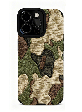 个性迷彩刺绣风插画适用苹果17 16 15 14 13 12 11手机壳xs华为mate70 60 50 40 30创意p80全包nova14荣耀400