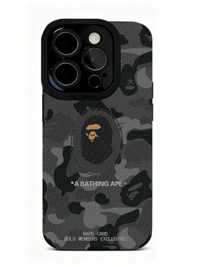 个性潮牌猿人迷彩适用苹果17 16 15 14 13 12 11 x手机壳华为mate70 60 50 40 30创意pura80全包nova14荣耀90