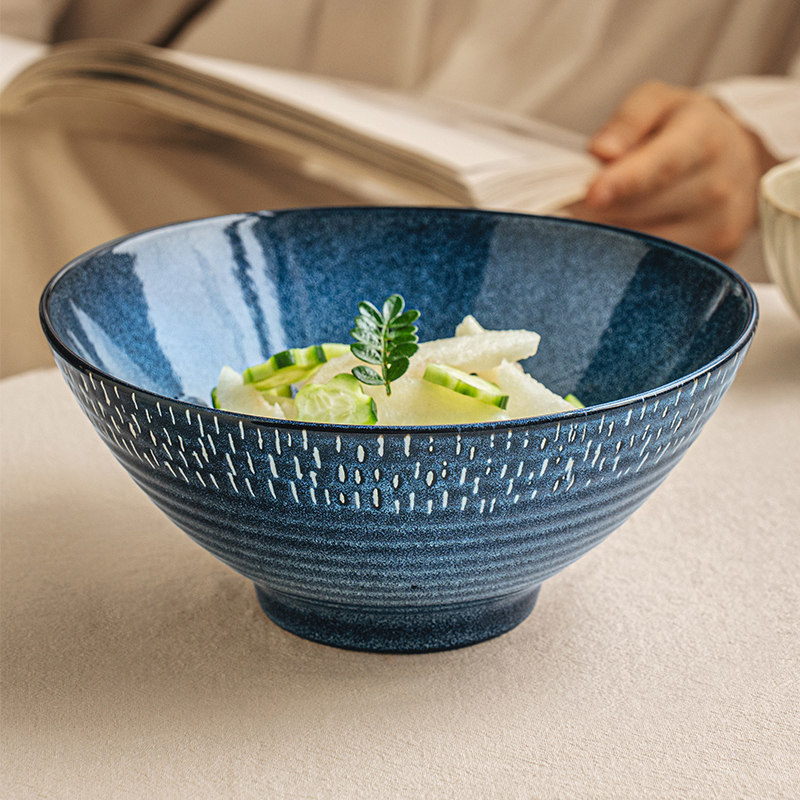 陶瓷大号面碗欧式风敞口碗斗笠碗