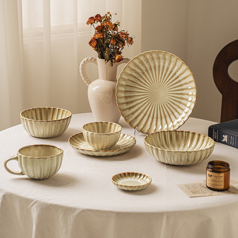 日式餐具陶瓷碗家用2025新款高颜值饭碗面碗汤碗轻奢碗盘碗碟套装,餐饮具,碗,淘宝优惠券,粉丝福利购,淘宝优惠卷