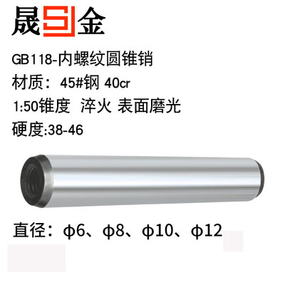 gb118内螺纹圆锥销钉定位