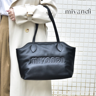 MIVANDI 简约高级感单肩包 断货特卖头层牛皮托特包大容量通勤四季