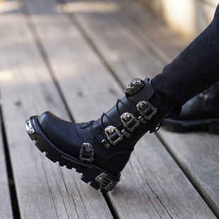 BJD娃鞋 机车风id75SD17朋克风短靴 现货