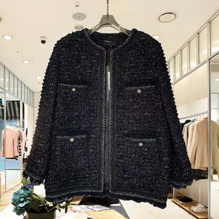 南油高端羽绒服2025巨好看高端小香风时尚圆领保暖外套洋气女装