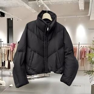 高端欧货羽绒2025超火时尚洋气潮流新款羽绒服白鸭绒90拉链立领