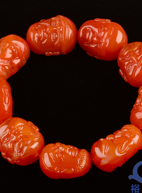 十八罗汉精品南红手串 色艳王者归来南红手串仅此一串藏品 裕和轩
