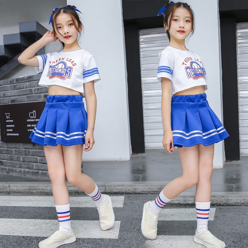 六一儿童啦啦操演出服短袖演出服