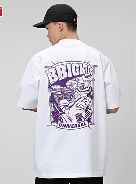 bboy 宽松t恤 街舞 嘻哈滑板 重磅短袖 hiphop popping 涂鸦潮流
