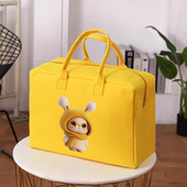 大容量毛毡旅行包卡通行李包儿童轻便收纳袋手提袋可定制LOGO