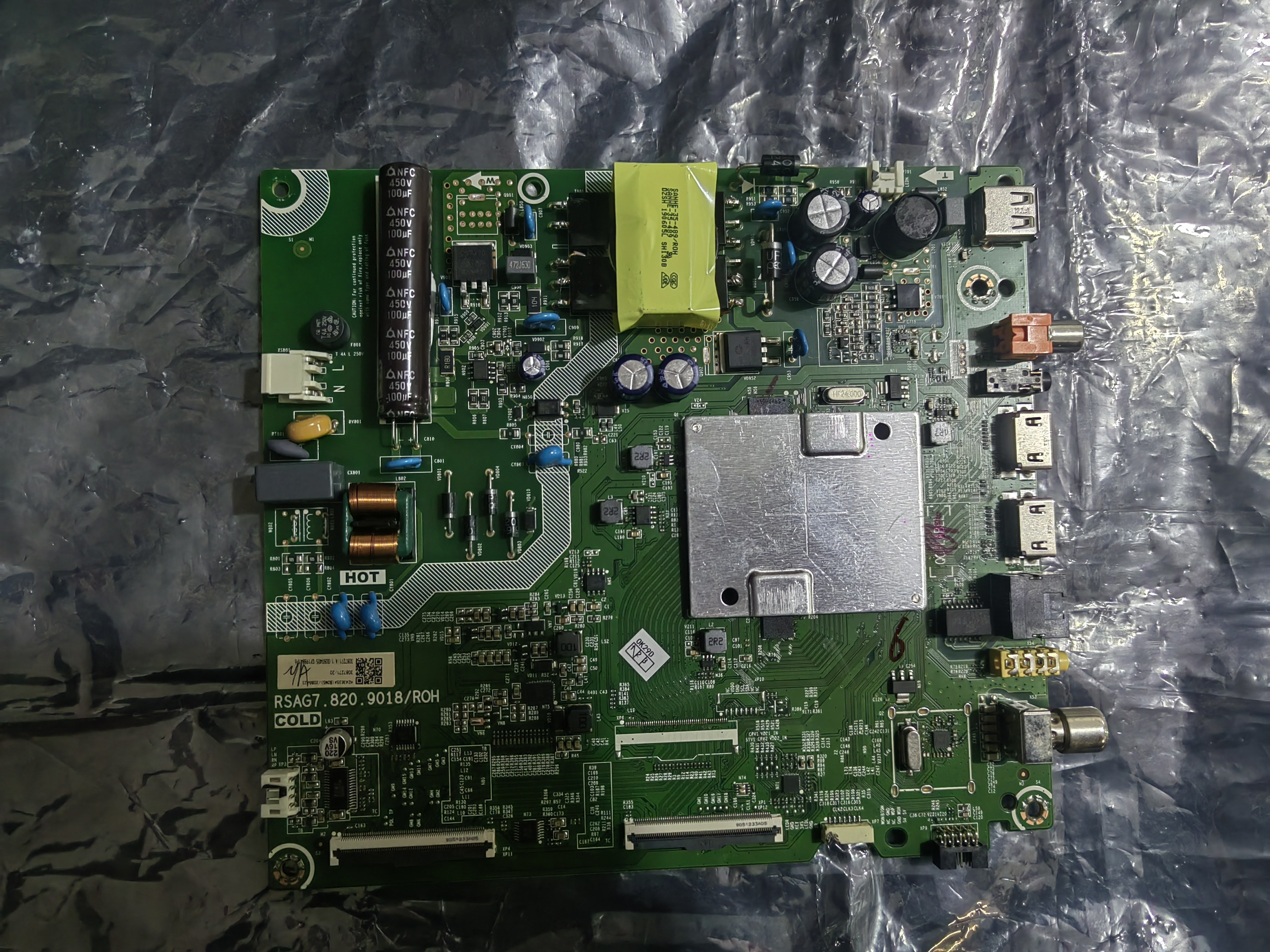 原装海信HZ43E35A主板RSAG7.820.9018(BOM5/8)屏HD425V1F71-T0K1