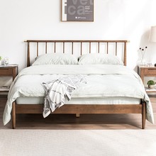 治木工坊轻奢实木床1.8米床简约现代1.5米成人床北欧环保卧室家具