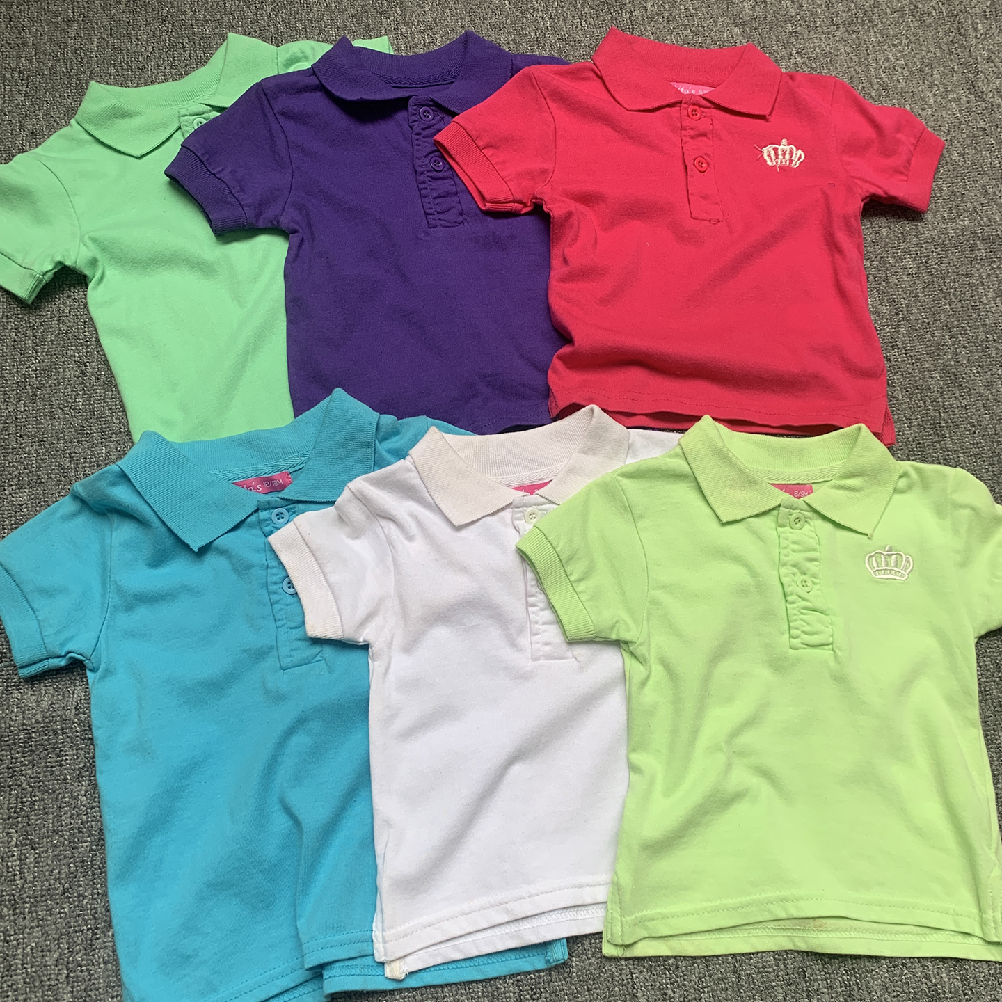 外贸原单婴童小女孩宝宝夏季纯棉短袖POLO衫T恤上衣6-24个月清货