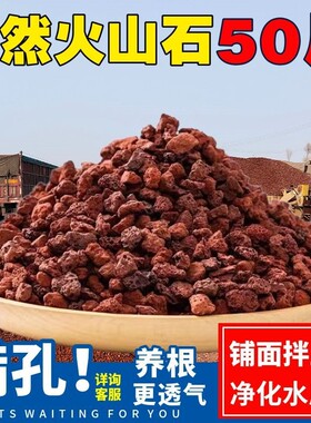 天然火山石鱼缸专用水族垫底砂造景大块火山岩颗粒古法养鱼过滤材