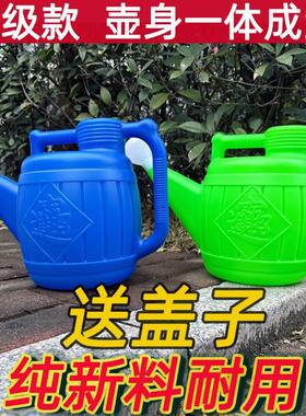 塑料园艺洒水壶加厚淋花长嘴浇菜耐用的喷水壶手提浇水器浇花水壶