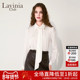 气质通勤职业上衣正装 Lavinia白色可拆卸领带衬衫 女2025秋冬新款