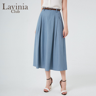 Lavinia简约百搭通勤半身裙夏新款 高腰显瘦A字中长裙Y43Q110S