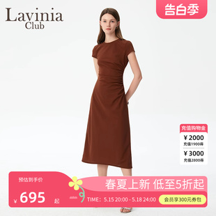 通勤简约气质修身 Lavinia连衣裙女2024夏季 新款 时尚 T恤裙J43L122S