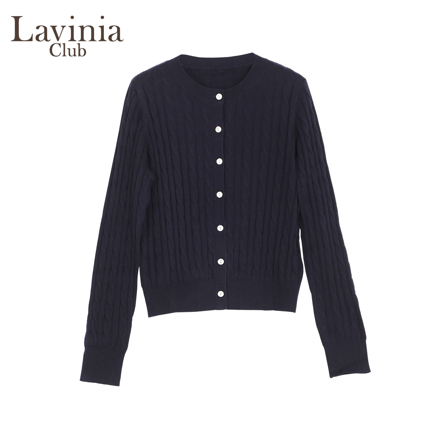 Lavinia2025秋新款女式简约时尚通勤气质麻花针织开衫女Y55Z116R