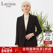 女通勤面试OL西装 Lavinia春秋新款 黑色高级感职业白领西装 B31W03P