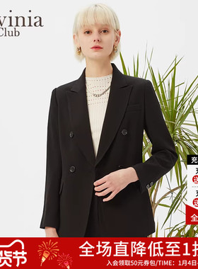 Lavinia春秋新款黑色高级感职业白领西装女通勤面试OL西装B31W03P