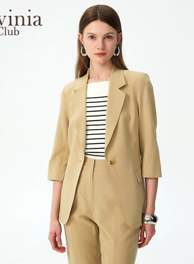 Lavinia西装外套女春秋款职场OL气质通勤天丝凉感西服J43W31S