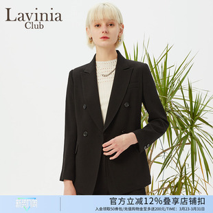 B31W03P 女通勤面试OL西装 Lavinia春秋新款 黑色高级感职业白领西装