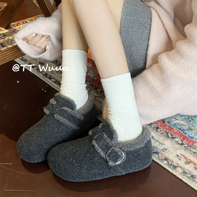 TTWuuu厚底内增高全包勃肯鞋女秋冬加绒保暖毛毛鞋百搭休闲棉鞋,女鞋,勃肯鞋/软木鞋,淘宝优惠券,粉丝福利购,淘宝优惠卷