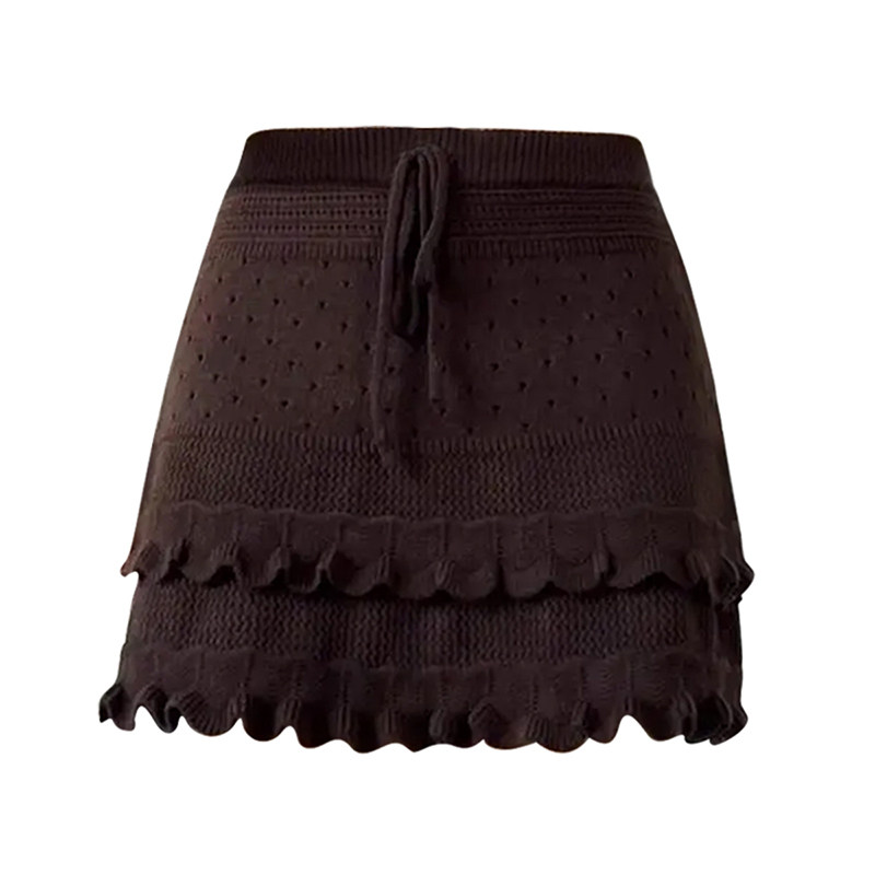 木耳边针织半身裙子女新款穿搭小个子包臀短裙高级感韩系A字裙,女装/女士精品,半身裙,淘宝优惠券,粉丝福利购,淘宝优惠卷
