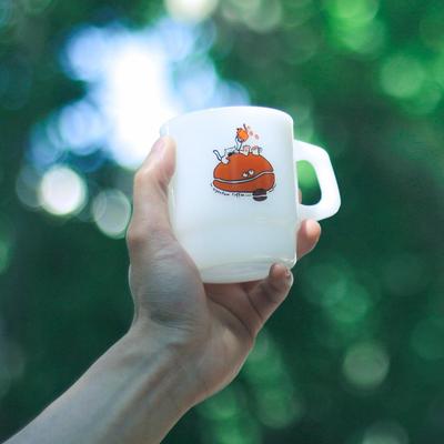 实付满400送周边奶白玻璃杯