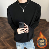 1w件+420g德绒加绒款宽松基础长袖打底室内模特T2601-JRP16.5，男装T恤，电商A030