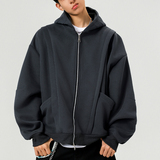 5k件+420g华棉2026春设计感双拉链连帽卫衣外套无影墙WY607特P45，女装短外套，电商A030