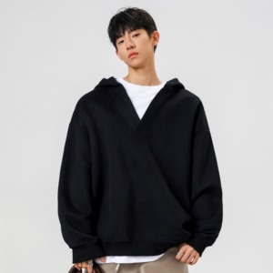 4w件+350g华棉 2026春款拼接假两件宽松套头卫衣 无影墙WY610 P38，男装卫衣，电商A030