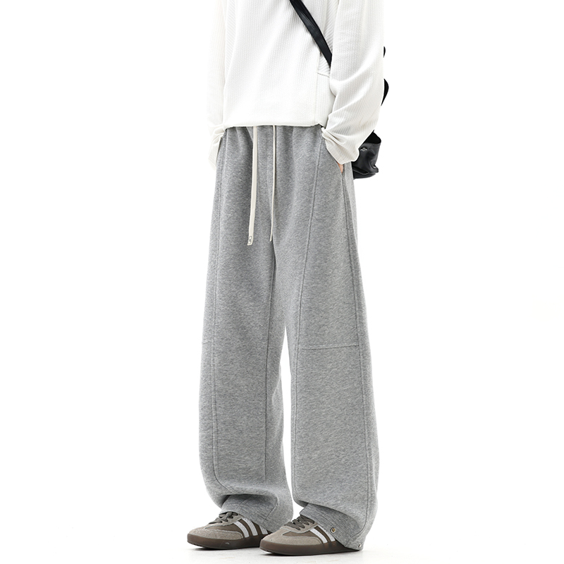 1000件+300g2026春款复古重磅弯刀休闲卫裤无影墙K193P35，男装休闲裤，电商A030