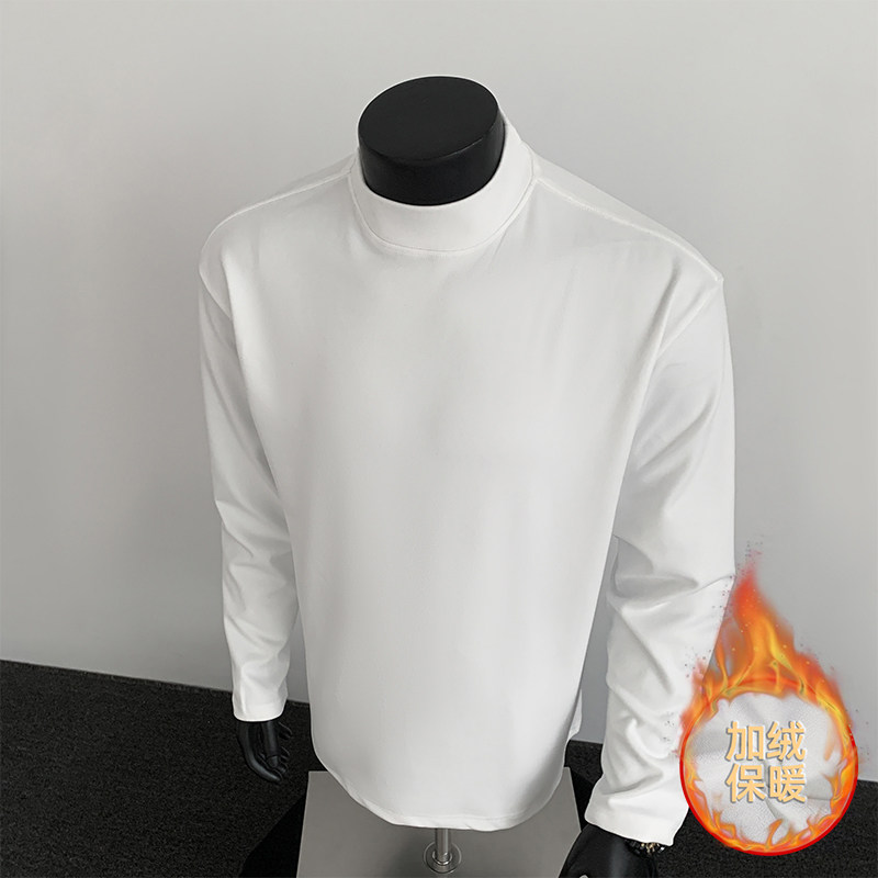 1w件+420g德绒加绒2026春纯色长袖打底T恤假模特T2601-JR特P16.5，男装T恤，电商A030