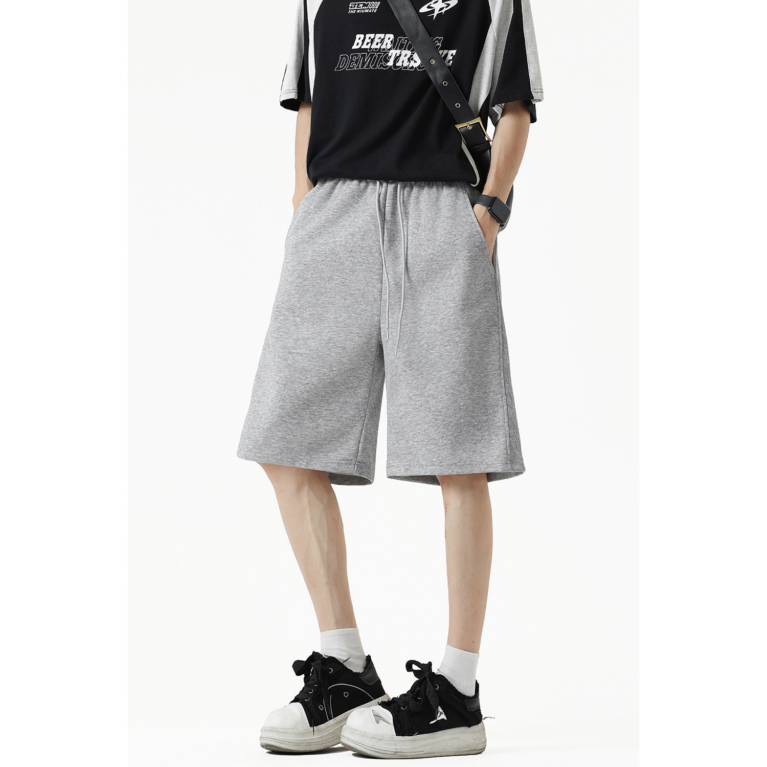 1千件华棉280g2026春款美式短裤男运动裤子无影墙DK024P25控49，男装牛仔裤，电商A030