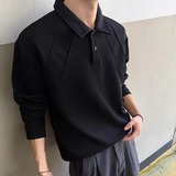 5w+280g2026春款曼巴棉重磅POLO衫翻领长袖T恤高街T2599特P18，男装T恤，电商A030