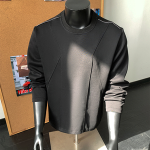 2000件+320g 新款设计感宽松长袖拉链T恤 人台假模 T2603 P25图片