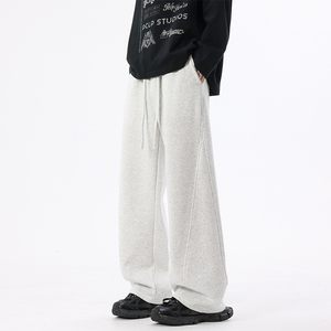 2k件+300g华棉 2026春潮流休闲运动抽绳裤 无影墙 K195 特P28，男装休闲裤，电商A030