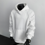 6w件+330g秋新款男潮牌套头连帽卫衣黑色假模WY617P32，男装卫衣，电商A030