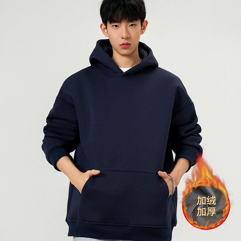 5W件+420g华棉加绒2026春连帽纯色套头卫衣无影墙WY801-JR特P35，男装卫衣，电商A030